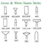 Stone Point (Green & White) / 100pcs